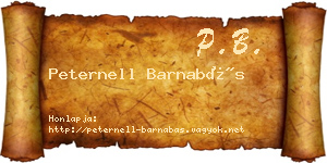 Peternell Barnabás névjegykártya